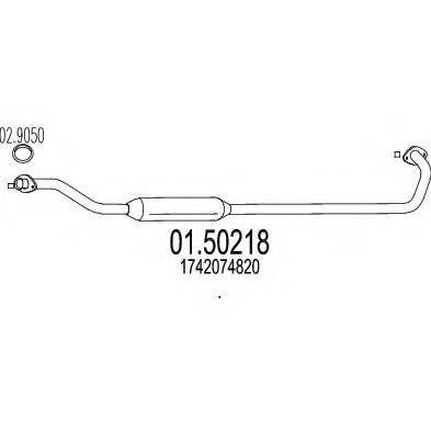 MTS 0150218 Средний глушитель выхлопных газов
