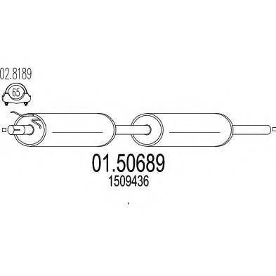 MTS 0150689 Средний глушитель выхлопных газов