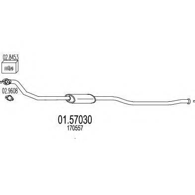 MTS 0157030 Средний глушитель выхлопных газов