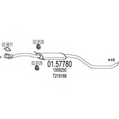 MTS 0157780 Средний глушитель выхлопных газов