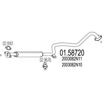 MTS 0158720 Средний глушитель выхлопных газов