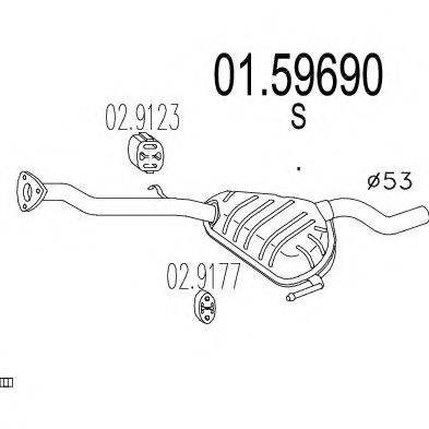 MTS 0159690 Средний глушитель выхлопных газов