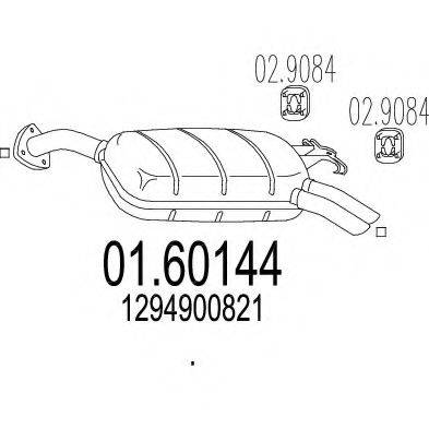 MTS 0160144 Глушитель выхлопных газов конечный