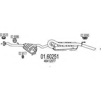 MTS 0160251 Глушитель выхлопных газов конечный