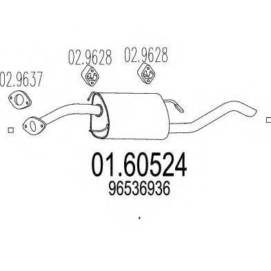 MTS 0160524 Глушитель выхлопных газов конечный