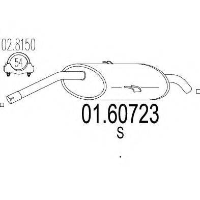 MTS 0160723 Глушитель выхлопных газов конечный