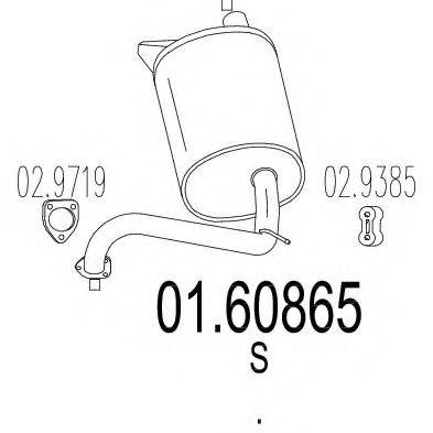MTS 0160865 Глушитель выхлопных газов конечный