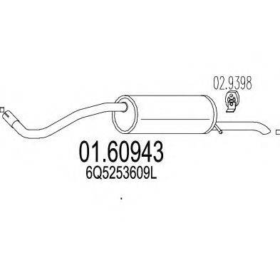 MTS 0160943 Глушитель выхлопных газов конечный