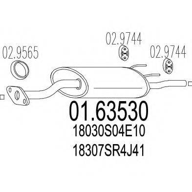 MTS 0163530 Глушитель выхлопных газов конечный