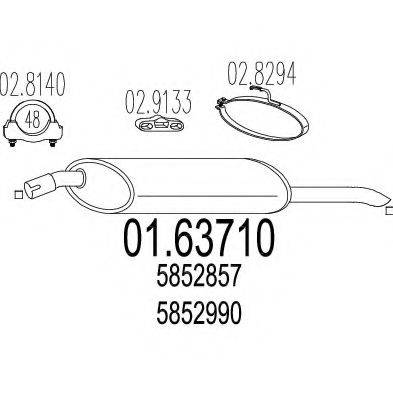 MTS 0163710 Глушитель выхлопных газов конечный