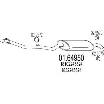 MTS 0164950 Глушитель выхлопных газов конечный