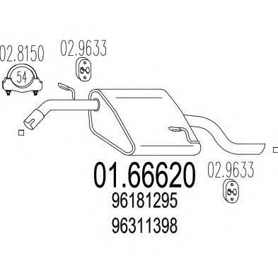 MTS 0166620 Глушитель выхлопных газов конечный