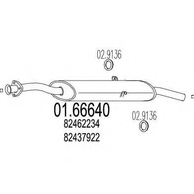 MTS 0166640 Глушитель выхлопных газов конечный