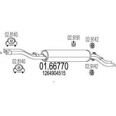MTS 0166770 Глушитель выхлопных газов конечный