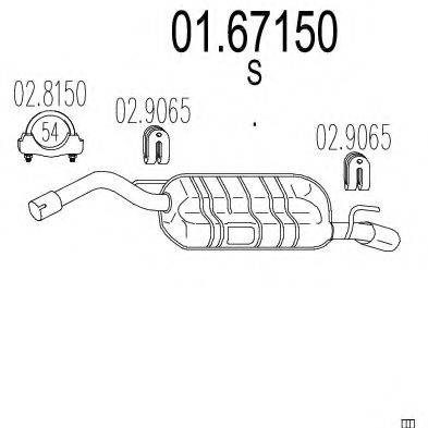 MTS 0167150 Глушитель выхлопных газов конечный