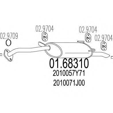 MTS 0168310 Глушитель выхлопных газов конечный