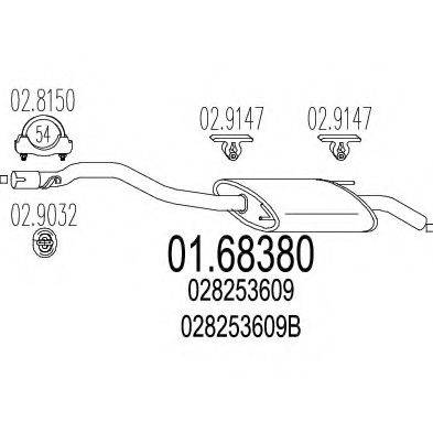 MTS 0168380 Глушитель выхлопных газов конечный