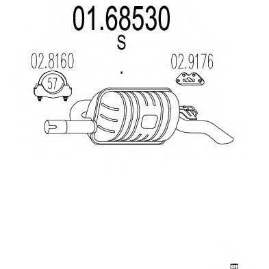 MTS 0168530 Глушитель выхлопных газов конечный