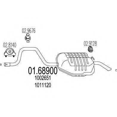 MTS 0168900 Глушитель выхлопных газов конечный