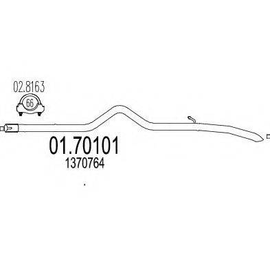 MTS 0170101 Труба выхлопного газа