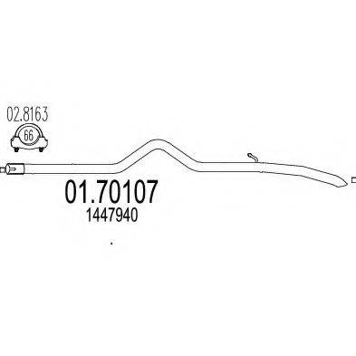 MTS 0170107 Труба выхлопного газа