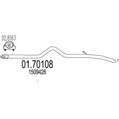 MTS 0170108 Труба выхлопного газа