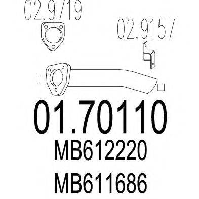 MTS 0170110 Труба выхлопного газа