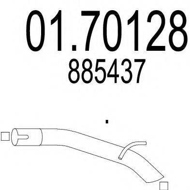MTS 0170128 Труба выхлопного газа