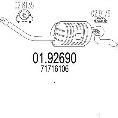 MTS 0192690 Глушитель выхлопных газов конечный