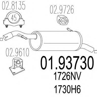 MTS 0193730 Глушитель выхлопных газов конечный