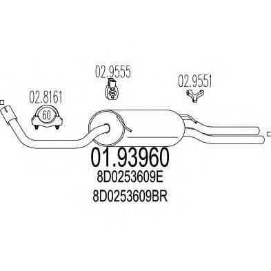 MTS 0193960 Глушитель выхлопных газов конечный