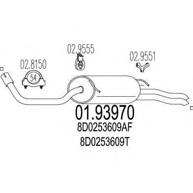 MTS 0193970 Глушитель выхлопных газов конечный