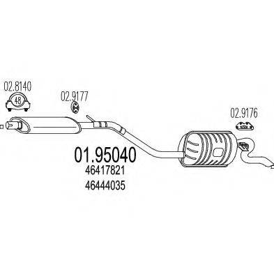 MTS 0195040 Глушитель выхлопных газов конечный