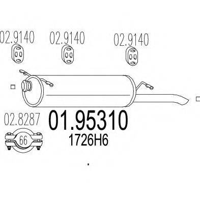 MTS 0195310 Глушитель выхлопных газов конечный