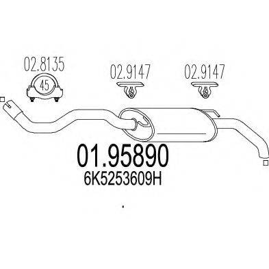 MTS 0195890 Глушитель выхлопных газов конечный