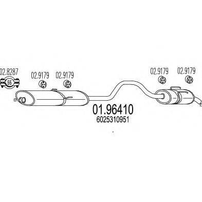 MTS 0196410 Глушитель выхлопных газов конечный