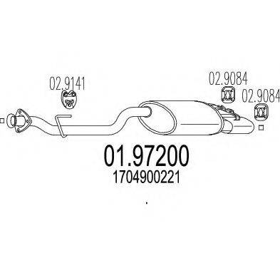 MTS 0197200 Глушитель выхлопных газов конечный