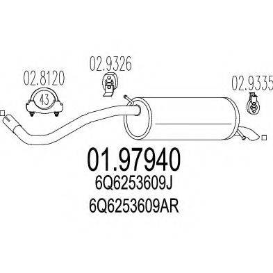 MTS 0197940 Глушитель выхлопных газов конечный