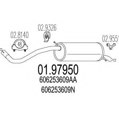 MTS 0197950 Глушитель выхлопных газов конечный