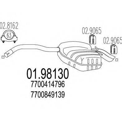 MTS 0198130 Глушитель выхлопных газов конечный