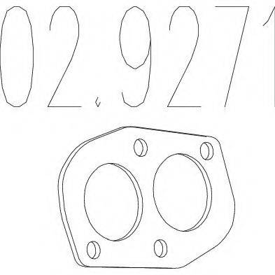 MTS 029271 Прокладка, труба выхлопного газа