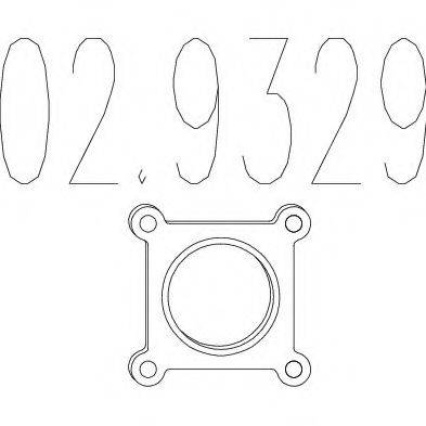 MTS 029329 Прокладка, труба выхлопного газа