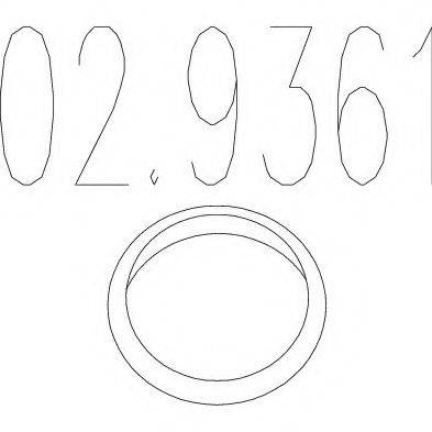 MTS 029361 Уплотнительное кольцо, труба выхлопного газа