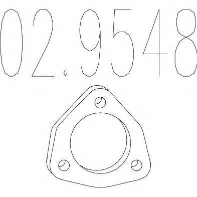 MTS 029548 Прокладка, труба выхлопного газа