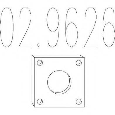 MTS 029626 Прокладка, труба выхлопного газа