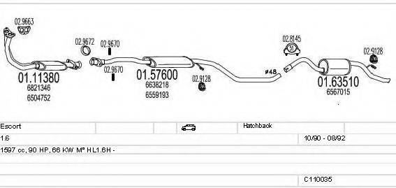 MTS C110035003736 Система выпуска ОГ
