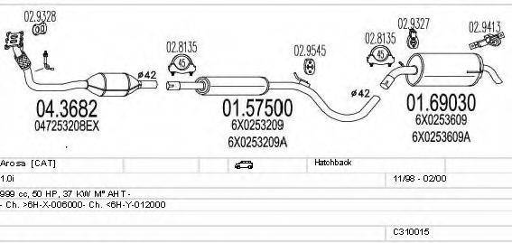 MTS C310015006885 Система выпуска ОГ