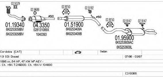 MTS C310066006953 Система выпуска ОГ