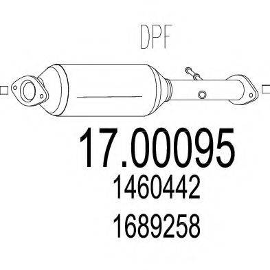 MTS 1700095 Сажевый / частичный фильтр, система выхлопа ОГ