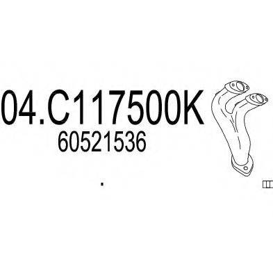 MTS 04C117500K Труба выхлопного газа